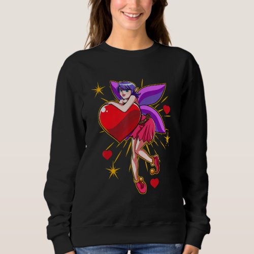 Classic Fairy Tale  Flying Garden Flower Fantasy F Sweatshirt