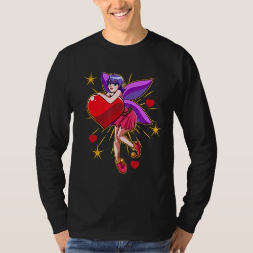 Classic Fairy Tale  Flying Garden Flower Fantasy F T_Shirt