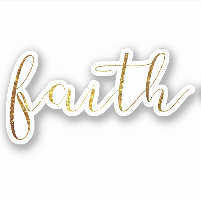 Classic FAITH Script Typography Sticker (Front)
