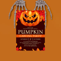 Classic Fall Leaves Pumpkin Carving Party 