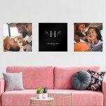 Classic Family Monogram & Name Wall Art Sets<br><div class="desc">Featuring initial monogram surrounded by branches along with a last name and established date. Finish the look with two favorite family photos. This personalized print set is the perfect addition to your home décor. It will become a treasured keepsake. Add your custom wording to this design by using the "Edit...</div>