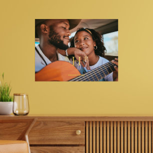 Classic Family Monogram Photo & Name Foil Prints