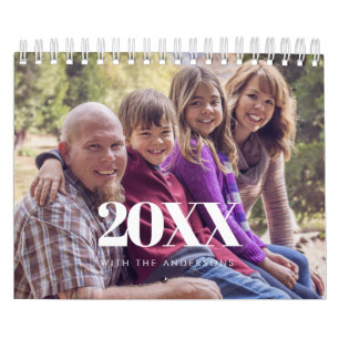 Classic family photo calendar 2026