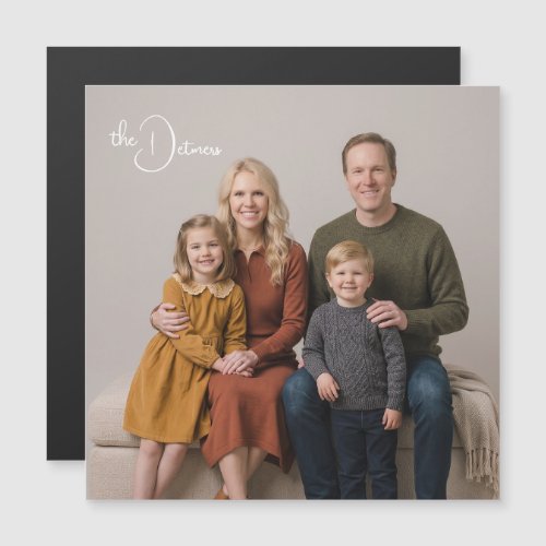 Classic Family Portrait Custom Magnetic Card