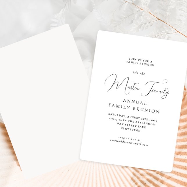 Classic Family Reunion Minimal Invitation (Creator Uploaded)