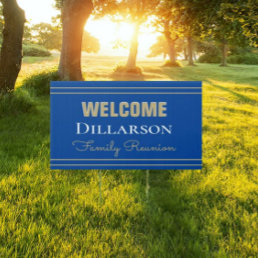 Classic, Family reunion welcome yard Sign