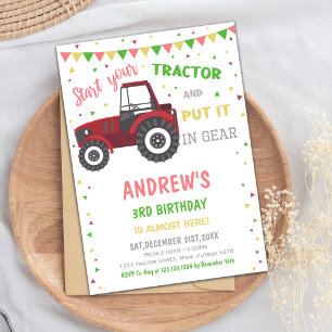 Classic Farm Party Card for Boys