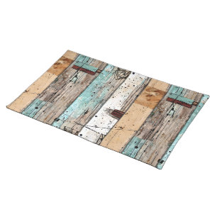 Classic farmhouse painted wood artwork decor cloth placemat