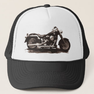Classic Fat Boy Motorcycle Trucker Hat
