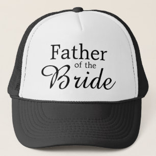 Classic Father of the Bride Wedding Script Trucker Hat