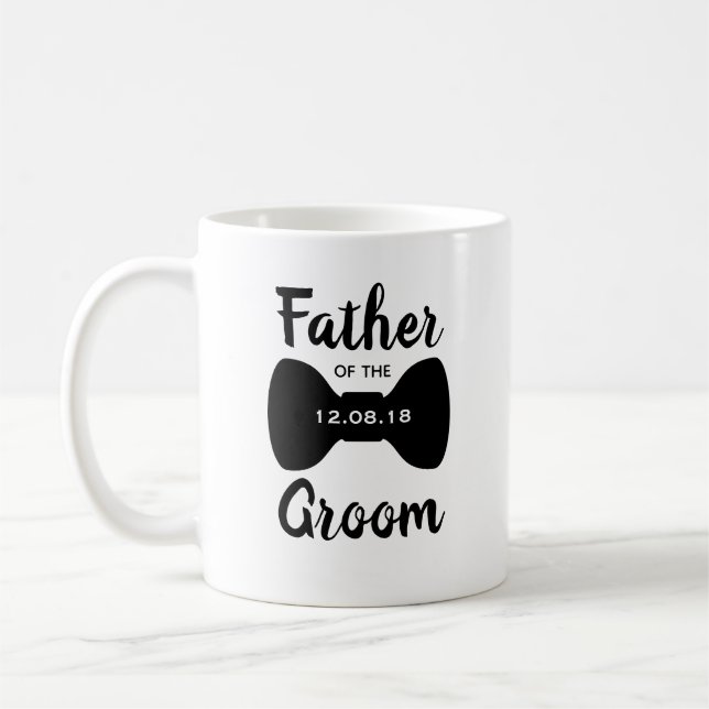 Classic Father of the Groom Bowtie Coffee Mug (Left)