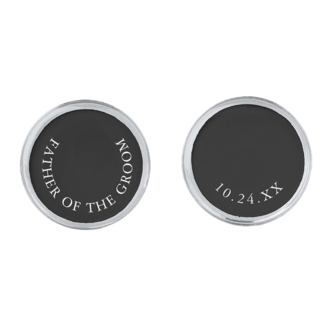 Classic Father Of The Groom Gift Cufflinks (Front)