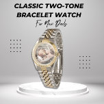 Classic Fathers Day Photo Personalized Message  Wa Watch<br><div class="desc">Celebrate the dads in your life this Fathers Day by giving them this classic personalized gold and silver watch with a place to put your own photo. This classic Father's Day gift features custom personalization with a place to put text for your special Dad.</div>