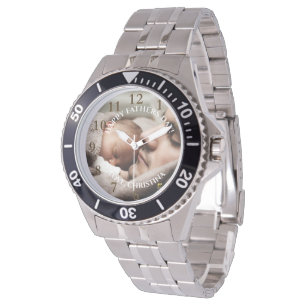 Classic Father's Day Photo Personalized Message  Watch