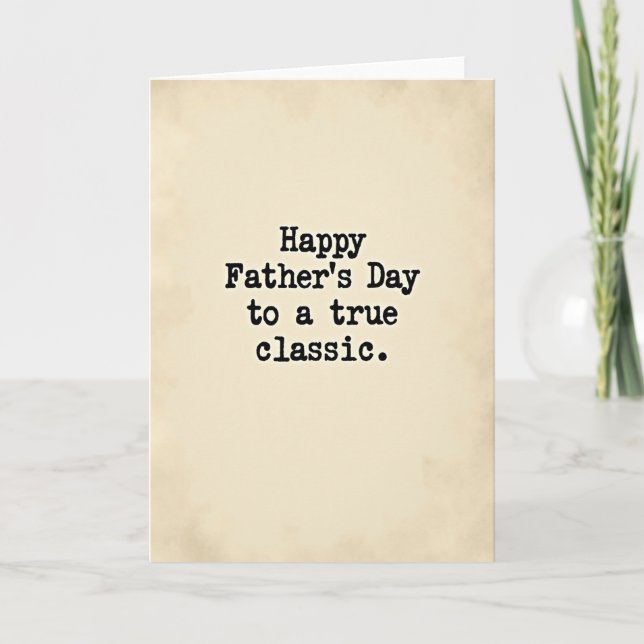 Classic Fathers Day Tribute Card (Front)