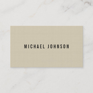 Classic Faux Linen Antique White Business Card