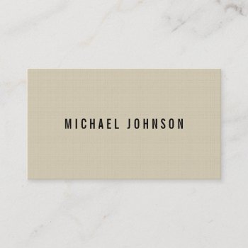 Classic Faux Linen Antique White Business Card by DesignByLang at Zazzle