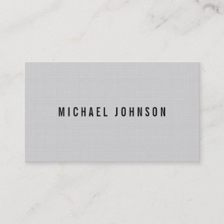 Classic Faux Linen Grey Business Card