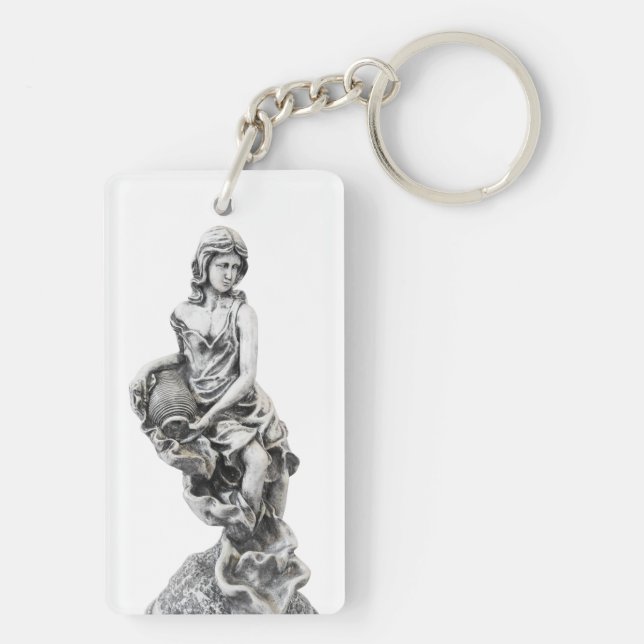 Classic female statue keychain (Back)