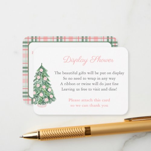 Classic Feminine Christmas Holiday Display Shower Enclosure Card