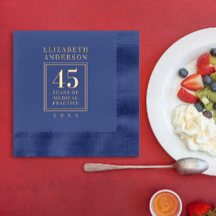 Classic Festive Elegant Anniversary Retirement Foil Napkins