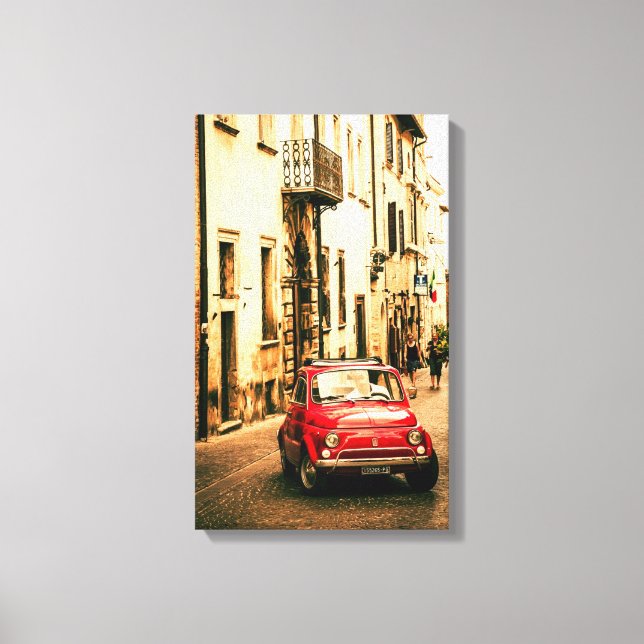 Classic Fiat 500 in Italy Canvas (Front)