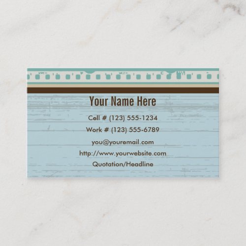 Classic Film Grunge Profile And Business Card