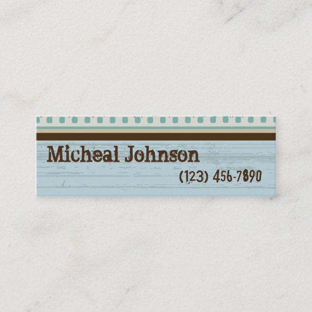 Classic Film Grunge Mini Business Card (Front)