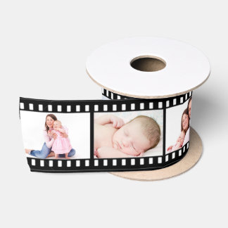 Classic Film Reel 8 Photo Collage Satin Ribbon