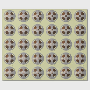 CLASSIC FILM REEL PATTERN DESIGN WRAPPING PAPER