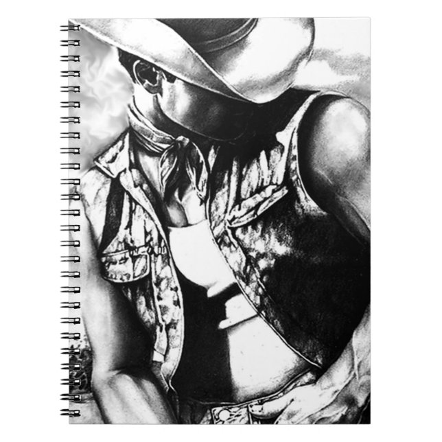 Classic Fine Art Hot Guy Cowboy Sketch  Notebook (Front)