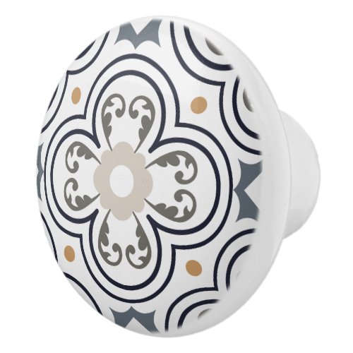 Classic fine artwork Spanish detail Mediterranean  Ceramic Knob