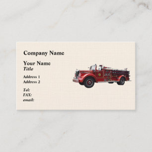 Classic Fire Engine Business Card