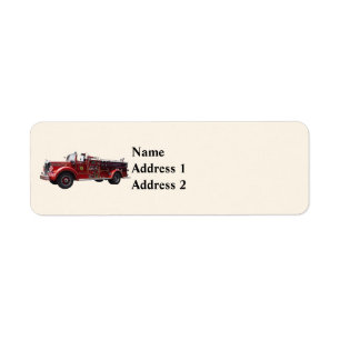 Classic Fire Engine Label