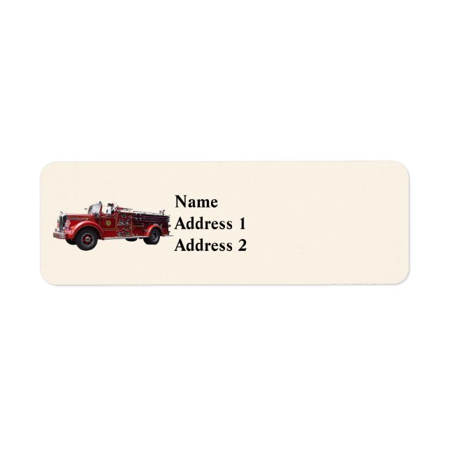 Classic Fire Engine Label (Front)