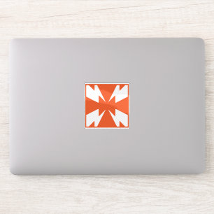 Classic Fire Letter X Monogram Sticker