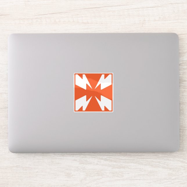 Classic Fire Letter X Monogram Sticker (Computer)