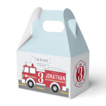 Classic Firetruck Kids favor box