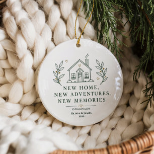 Classic First Christmas New Home Ceramic Ornament