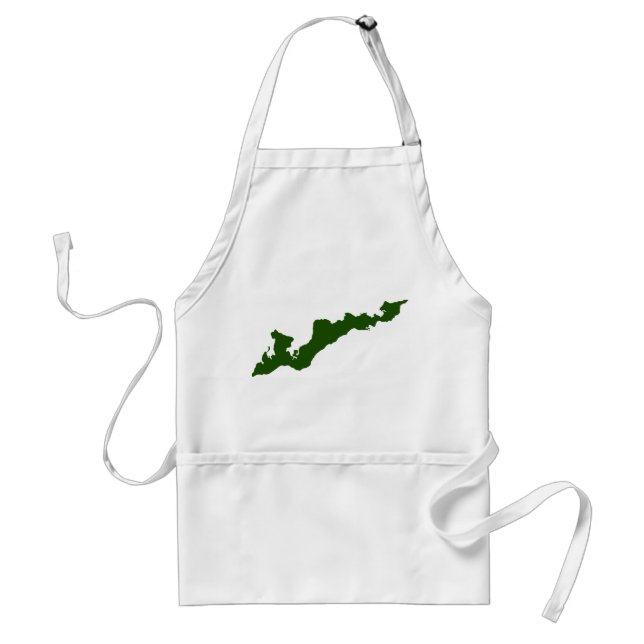 Classic Fishers Island Logo Apron – Green (Front)