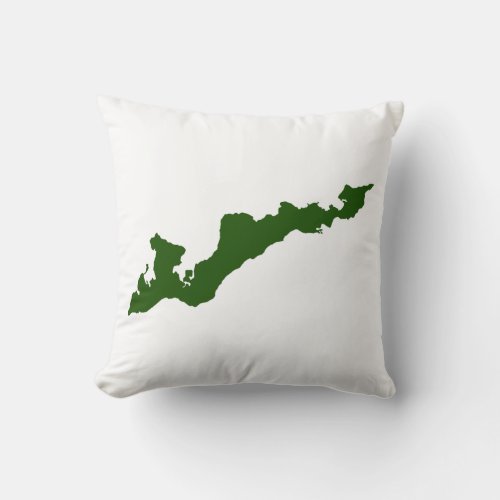 Classic Fishers Island Logo Pillow _ Green