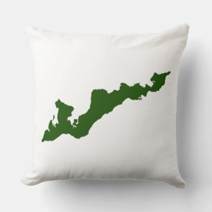Classic Fishers Island Logo Pillow - Green