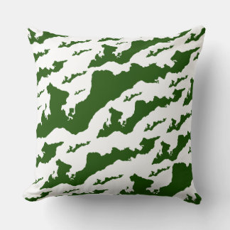 Classic Fishers Island Logo Pillow - Green