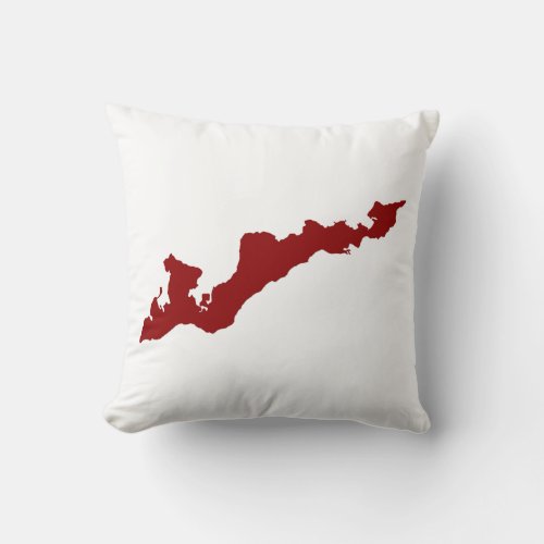 Classic Fishers Island Logo Pillow _ Red