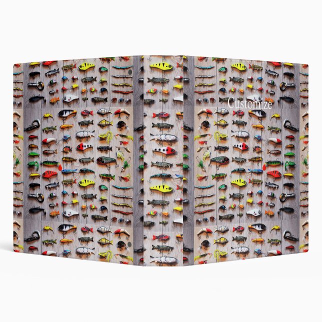 Classic Fishing Lures Thunder_Cove  3 Ring Binder (Background)