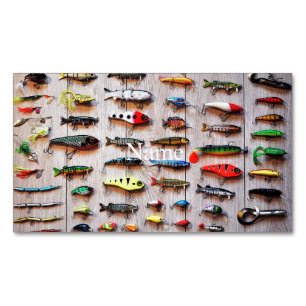Classic Fishing Lures Thunder_Cove Business Card Magnet