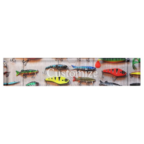 Classic Fishing Lures  Thunder_Cove Desk Name Plate