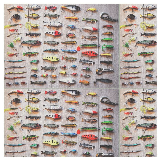 Classic Fishing Lures Thunder_Cove  Fabric (Close Up)