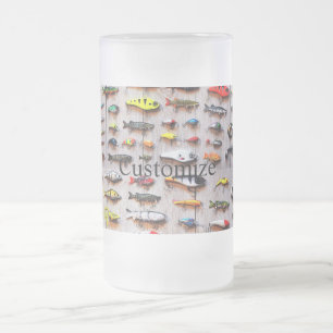Classic Fishing Lures Thunder_Cove  Frosted Glass Beer Mug
