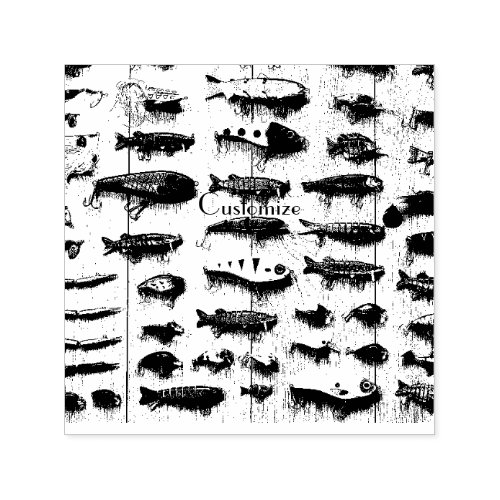 Classic Fishing Lures Thunder_Cove Self_inking Stamp